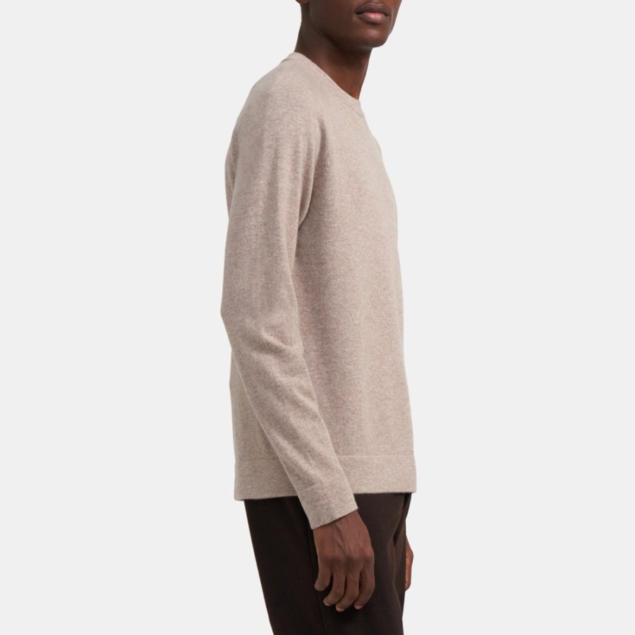 Men Theory Outlet | Crewneck Sweater In Cashmere Toast Heather