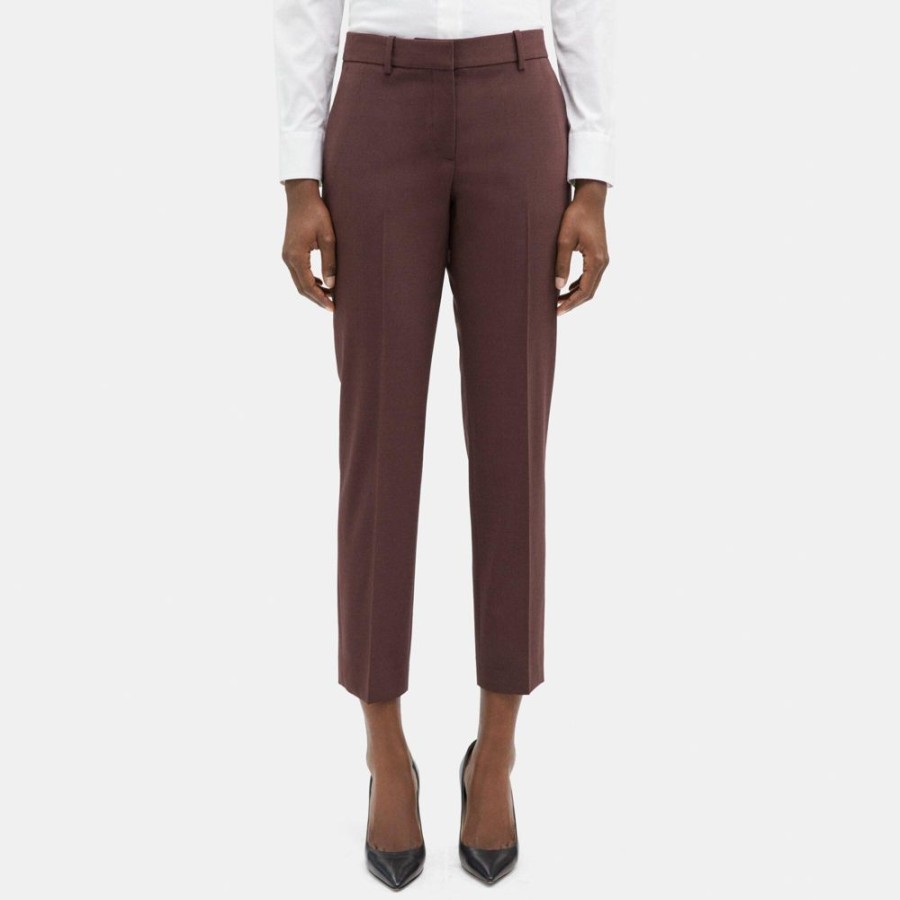 Women Theory Outlet | Classic Crop Pant In Sevona Stretch Wool