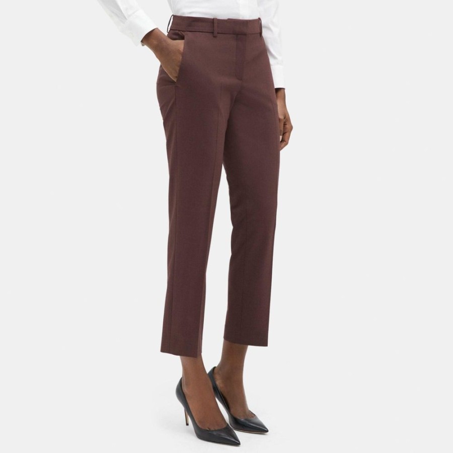 Women Theory Outlet | Classic Crop Pant In Sevona Stretch Wool