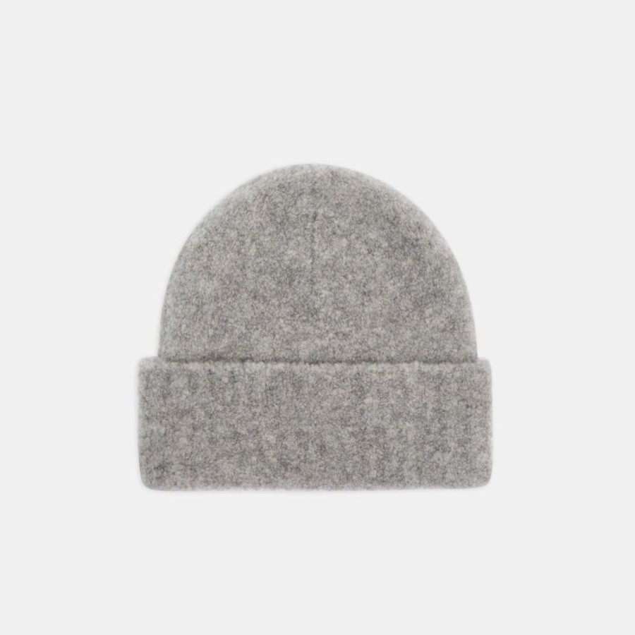 Women Theory Outlet | Beanie In Knit Boucle Light Heather Grey