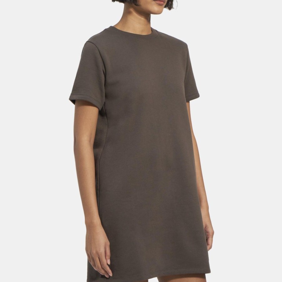 Women Theory Outlet | T-Shirt Dress In Cotton Terry Anchor