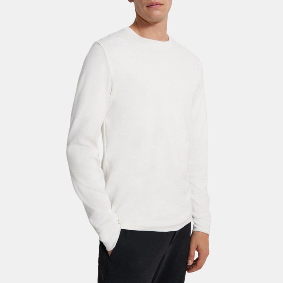 Men Theory Outlet | Long-Sleeve Tee In Modal Jersey White