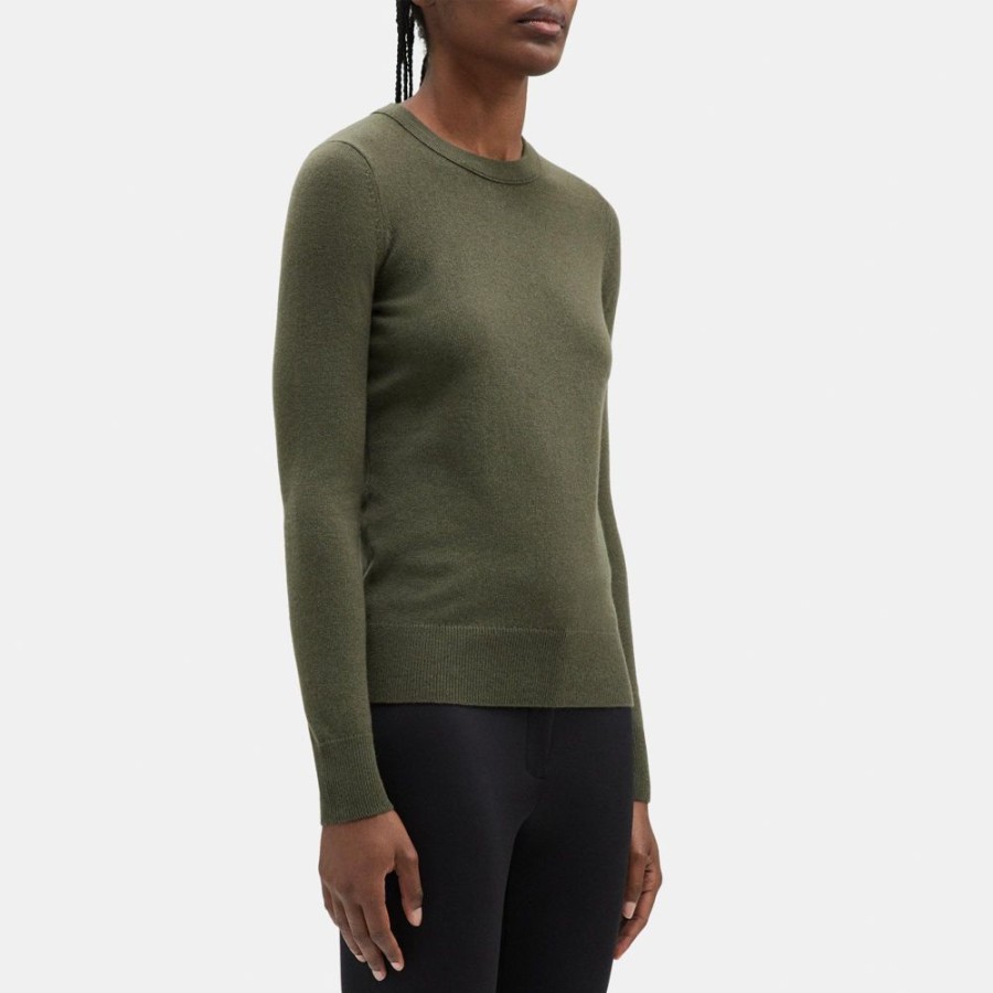 Women Theory Outlet | Crewneck Sweater In Cashmere Grape Leaf