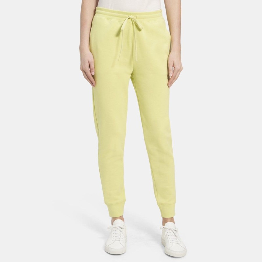 Women Theory Outlet | Jogger Pant In Cotton Terry Key Lime