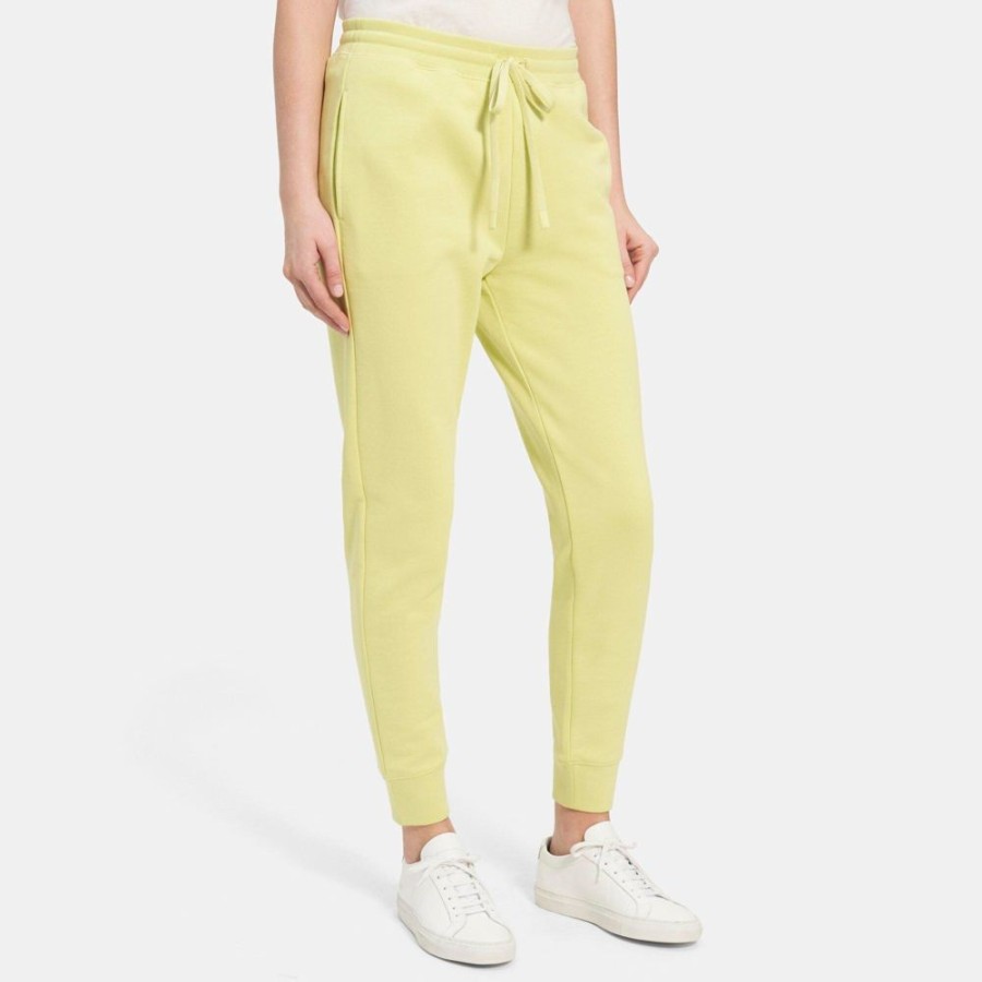 Women Theory Outlet | Jogger Pant In Cotton Terry Key Lime