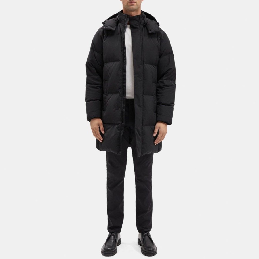 Men Theory Outlet | Hooded Jacket In City Poly Black