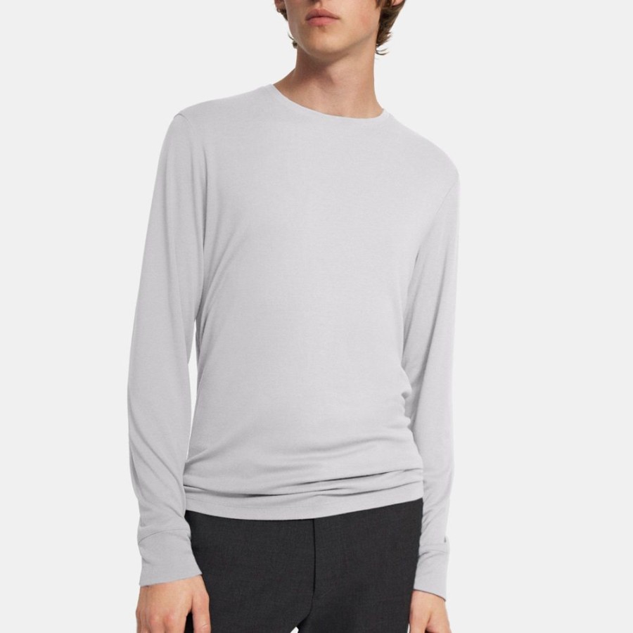 Men Theory Outlet | Long-Sleeve Tee In Modal Jersey Gravity