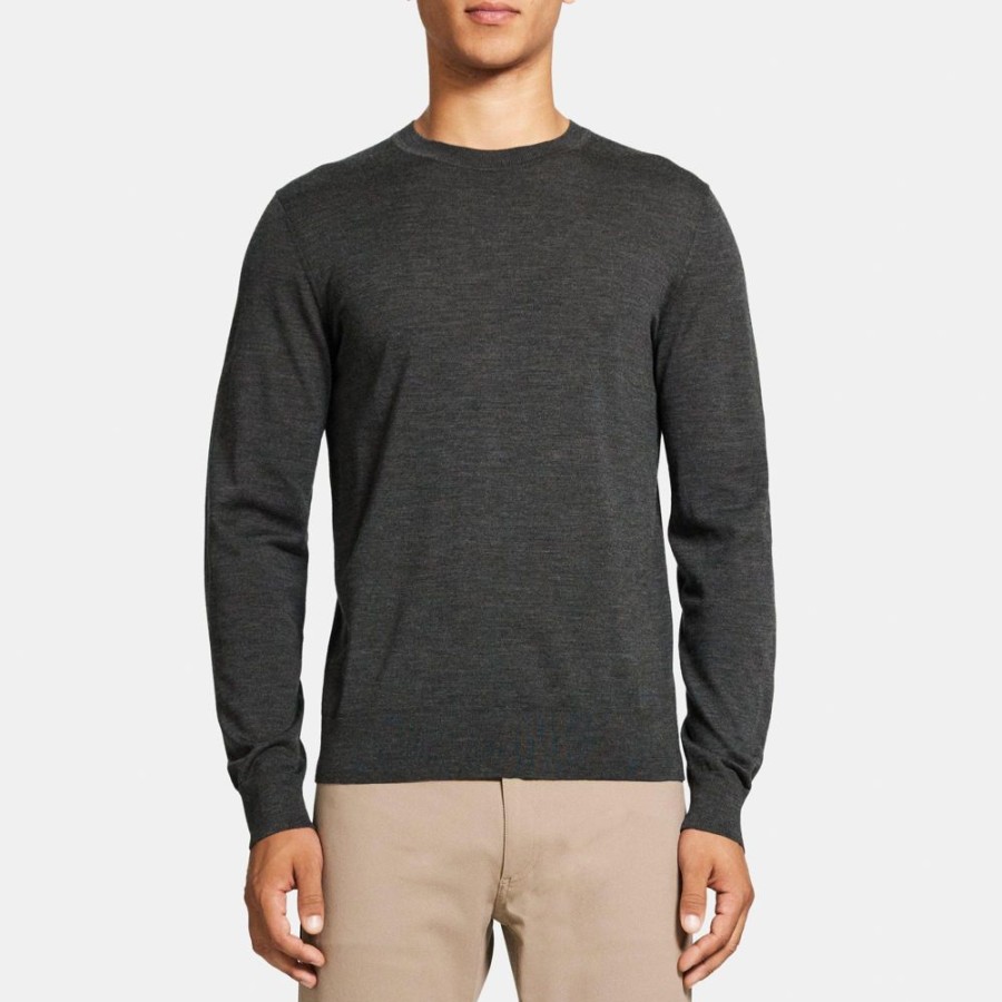 Men Theory Outlet | Crewneck Sweater In Merino Wool