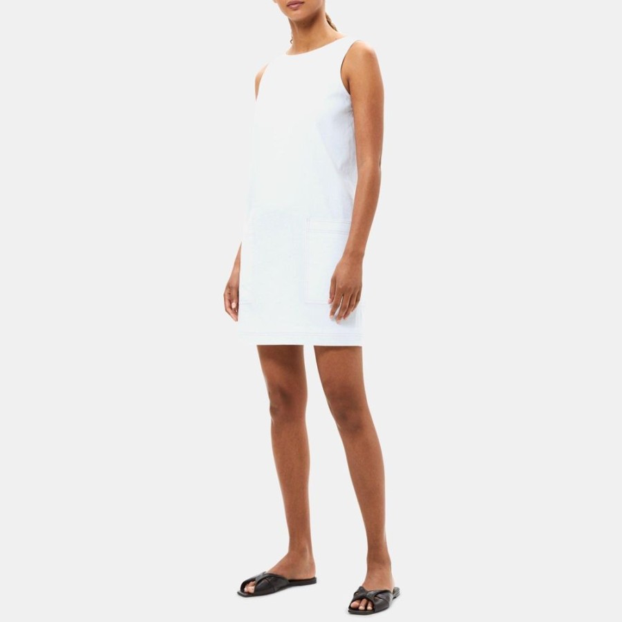 Women Theory Outlet | Sleeveless Shift Dress In Linen