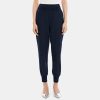 Women Theory Outlet | Cropped Jogger Pant In Viscose-Blend Pique Deep Navy