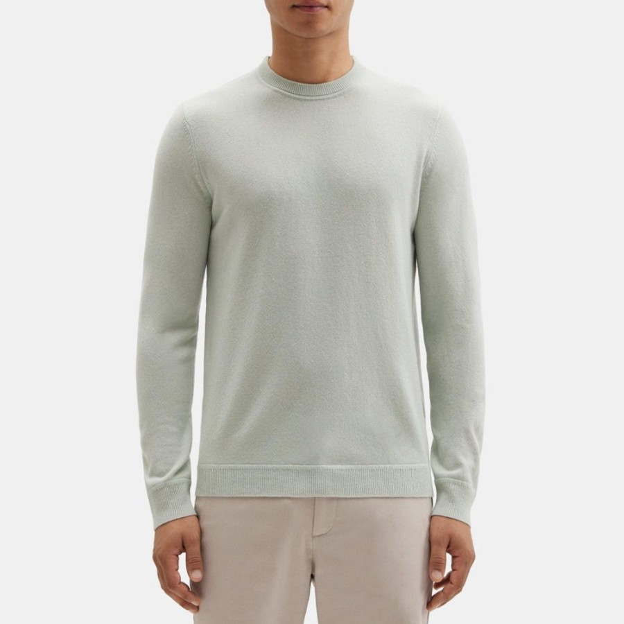 Men Theory Outlet | Crewneck Sweater In Cashmere Mercury