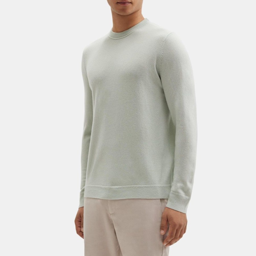 Men Theory Outlet | Crewneck Sweater In Cashmere Mercury