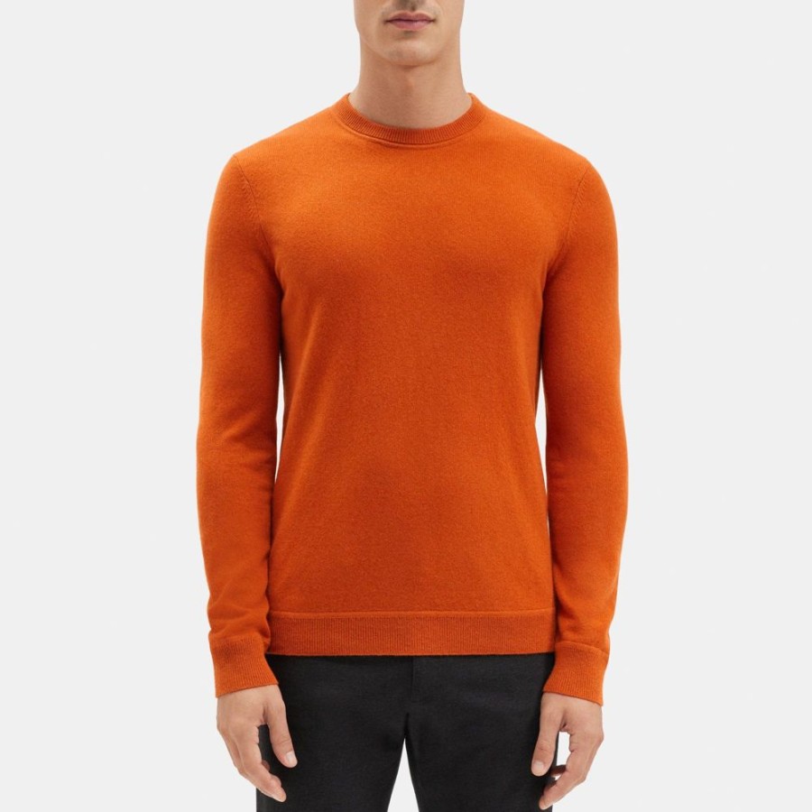 Men Theory Outlet | Crewneck Sweater In Cashmere Marmalade