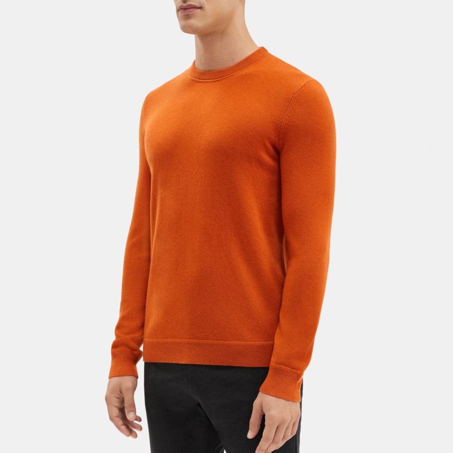 Men Theory Outlet | Crewneck Sweater In Cashmere Marmalade