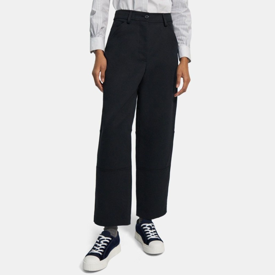 Women Theory Outlet | Cotton-Wool Twill Five-Pocket Pant Black