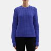 Women Theory Outlet | Crewneck Sweater In Cotton-Nylon Saltwater