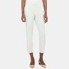 Women Theory Outlet | Slim Cropped Pull-On Pant In Linen-Blend Aloe