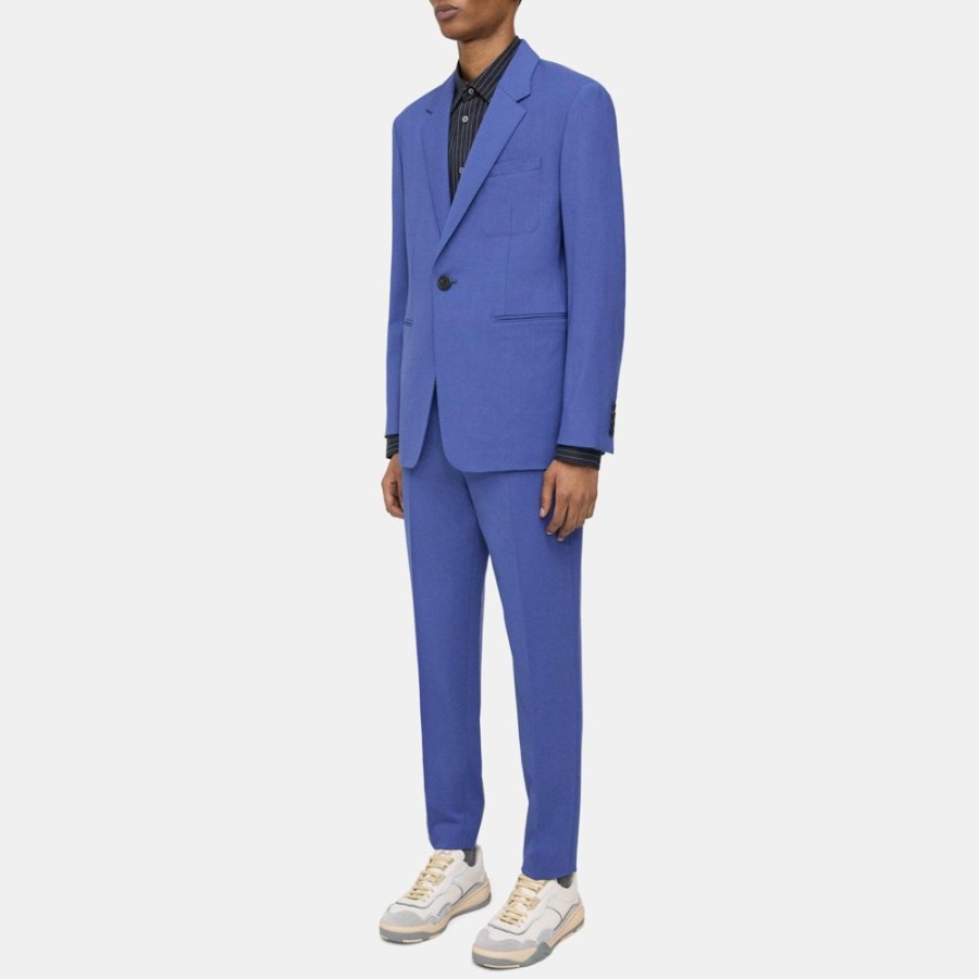 Men Theory Outlet | Wool Gabardine Blazer Bluefin