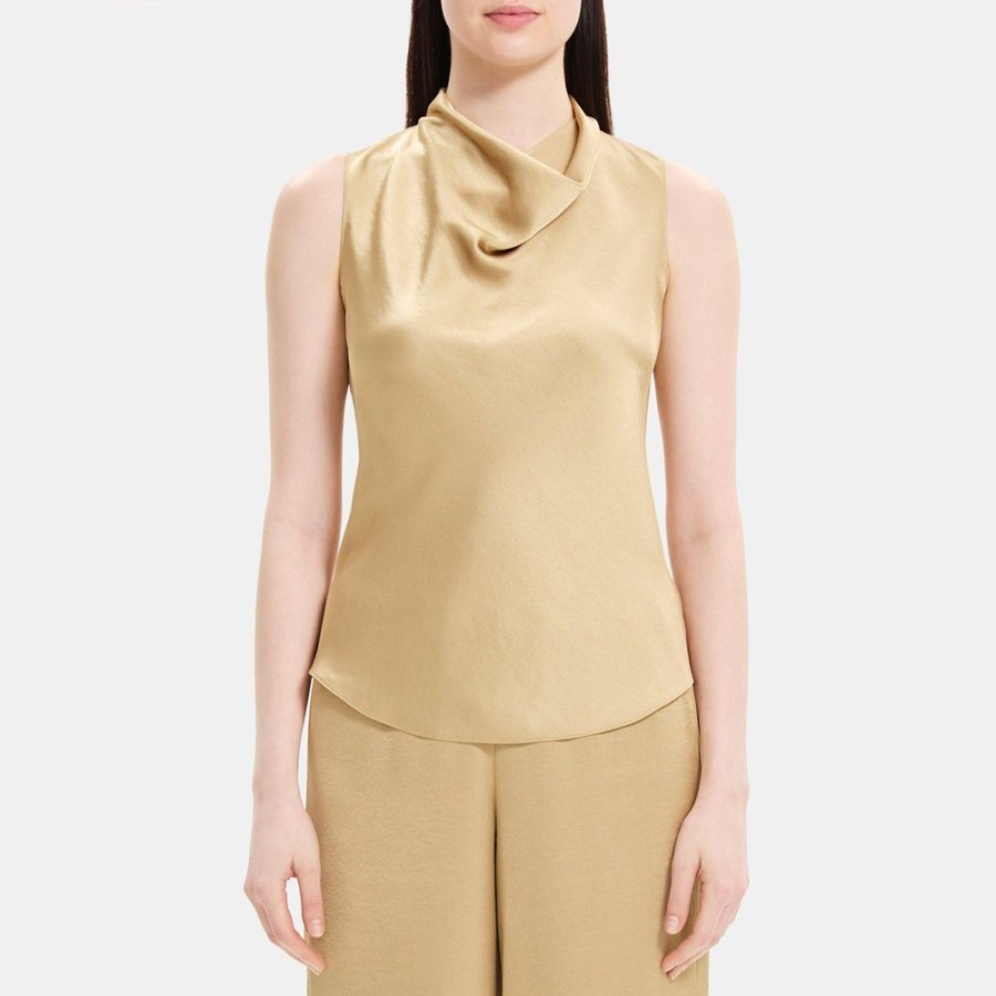 Women Theory Outlet | Cowl-Neck Top In Satin