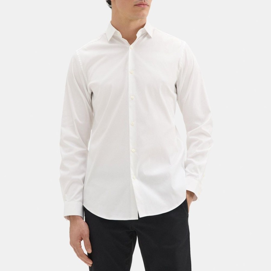 Men Theory Outlet | Slim-Fit Shirt In Stretch Cotton-Blend White