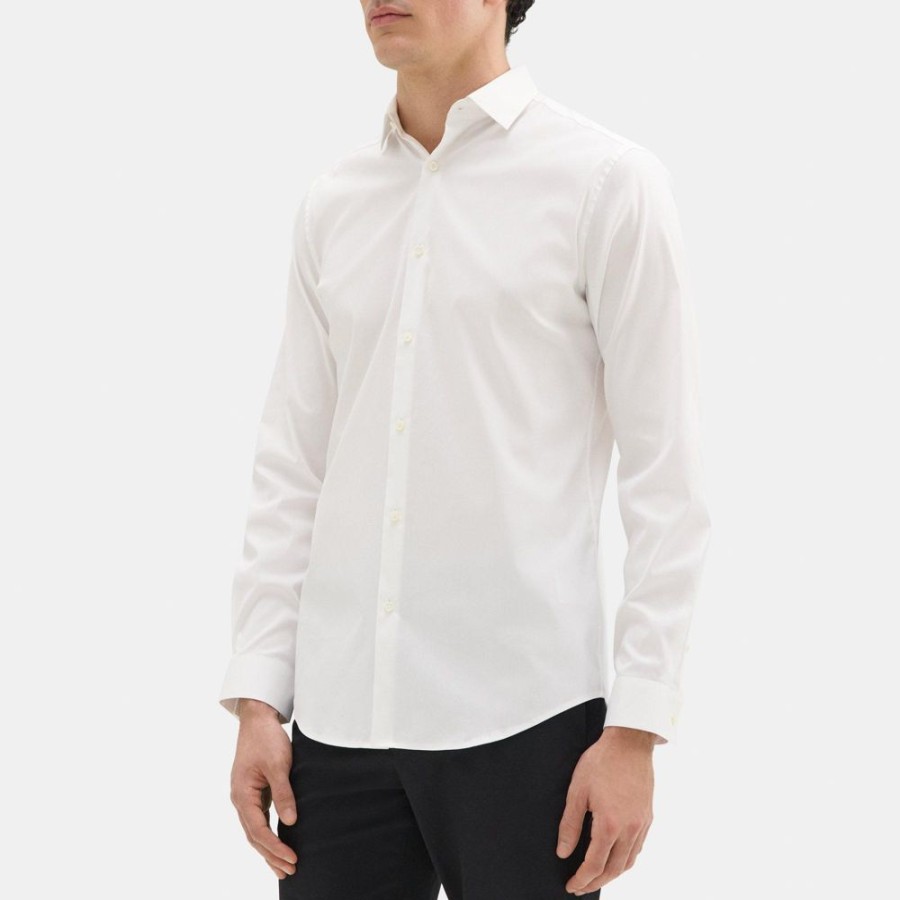 Men Theory Outlet | Slim-Fit Shirt In Stretch Cotton-Blend White