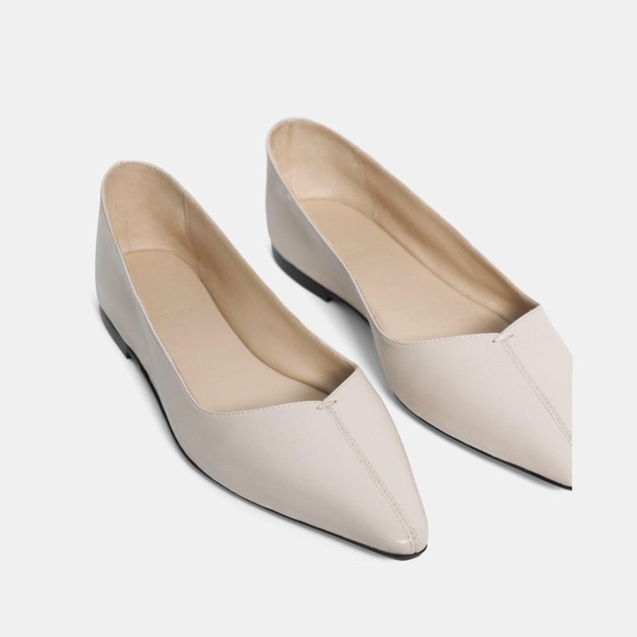 Women Theory Outlet | Closure Flat In Leather