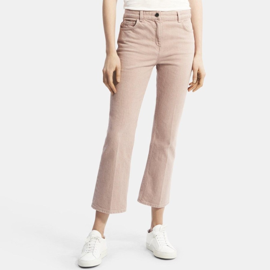 Women Theory Outlet | 5-Pocket Flare Jean In Dyed Denim Blush