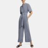 Women Theory Outlet | Patch-Pocket Jumpsuit In Hemp Chambray