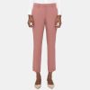 Women Theory Outlet | Classic Crop Pant In Sevona Stretch Wool Pink Coral