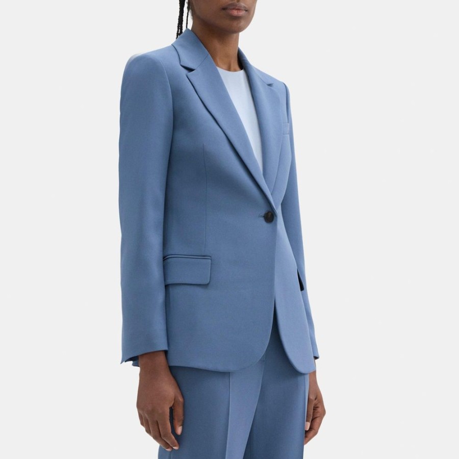 Women Theory Outlet | Fitted Blazer In Crepe