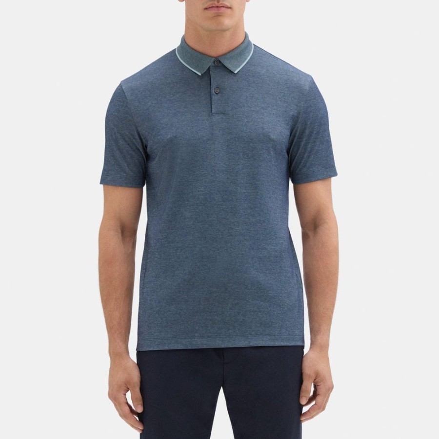 Men Theory Outlet | Standard Polo In Pique Cotton