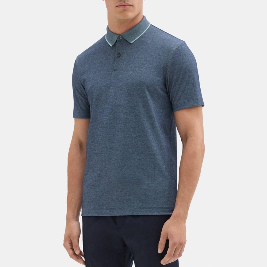 Men Theory Outlet | Standard Polo In Pique Cotton