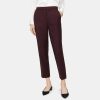 Women Theory Outlet | Slim Cropped Pull-On Pant In Wool Flannel Merlot