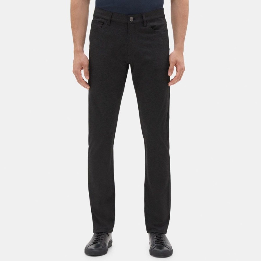 Men Theory Outlet | Slim-Fit Five-Pocket Jean In Tech Ponte Dark Charcoal Grey