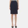 Women Theory Outlet | Pencil Skirt In Sevona Stretch Wool Navy