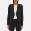 Women Theory Outlet | Open Blazer In Sevona Stretch Wool Black