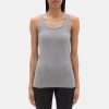 Women Theory Outlet | Scoop-Neck Tank In Stretch Cotton Medium Heather