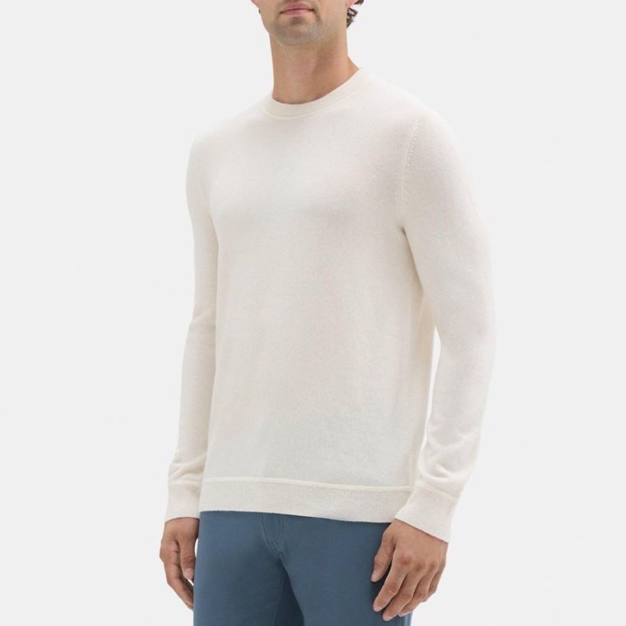 Men Theory Outlet | Crewneck Sweater In Cashmere Ivory