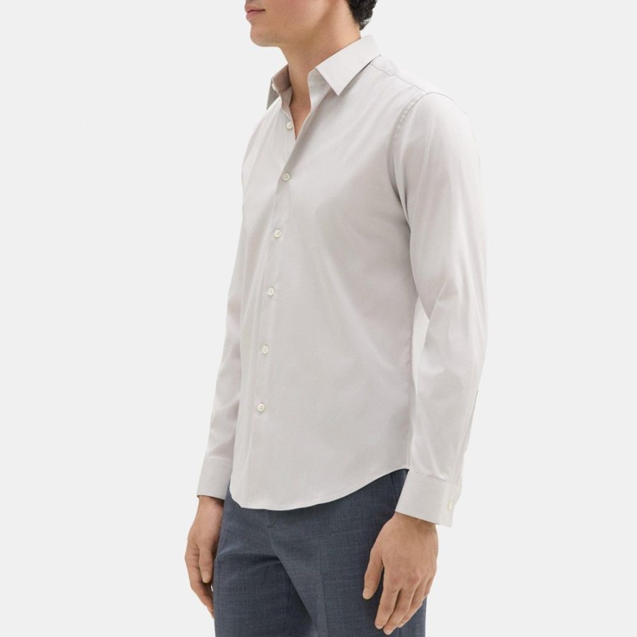 Men Theory Outlet | Tailored Shirt In Stretch Cotton Vapor