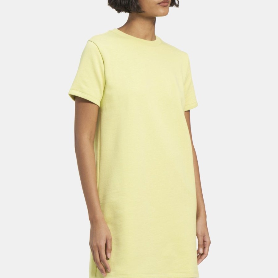 Women Theory Outlet | T-Shirt Dress In Cotton Terry Key Lime