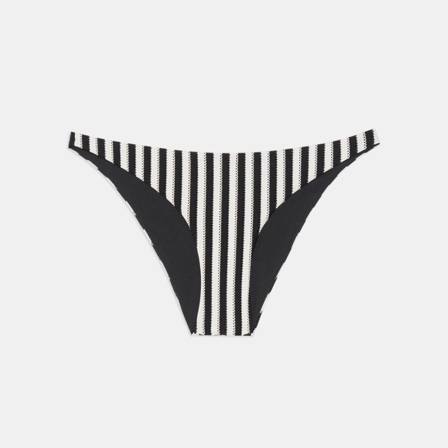 Women Theory Outlet | Theory X Onia Ashley Crochet Bikini Bottom Stripe Black