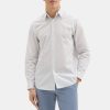 Men Theory Outlet | Standard-Fit Shirt In Polka Dot Cotton White/Eclipse