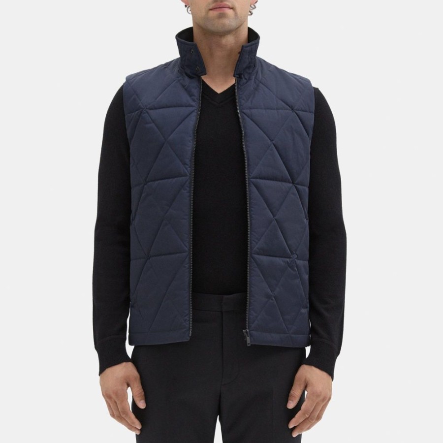 Men Theory Outlet | Berli Vest In Technical Taffeta Eclipse