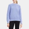 Women Theory Outlet | Crewneck Sweater In Cotton-Blend Regatta