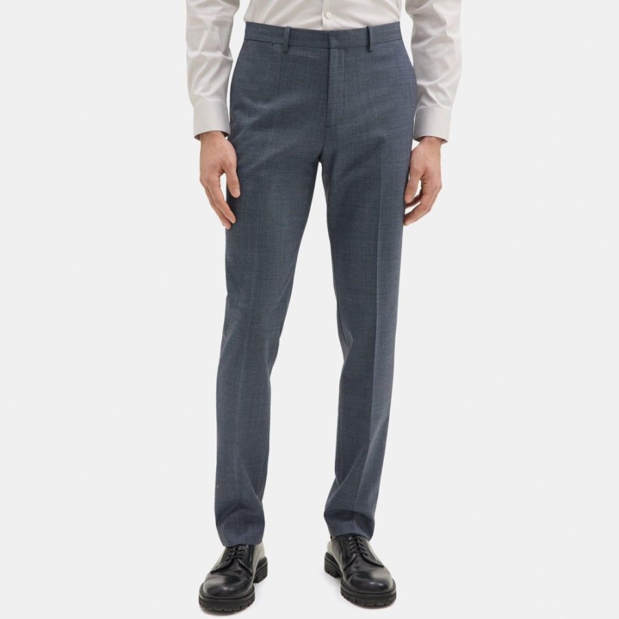 Men Theory Outlet | Slim-Fit Suit Pant In Wool-Blend Melange Navy