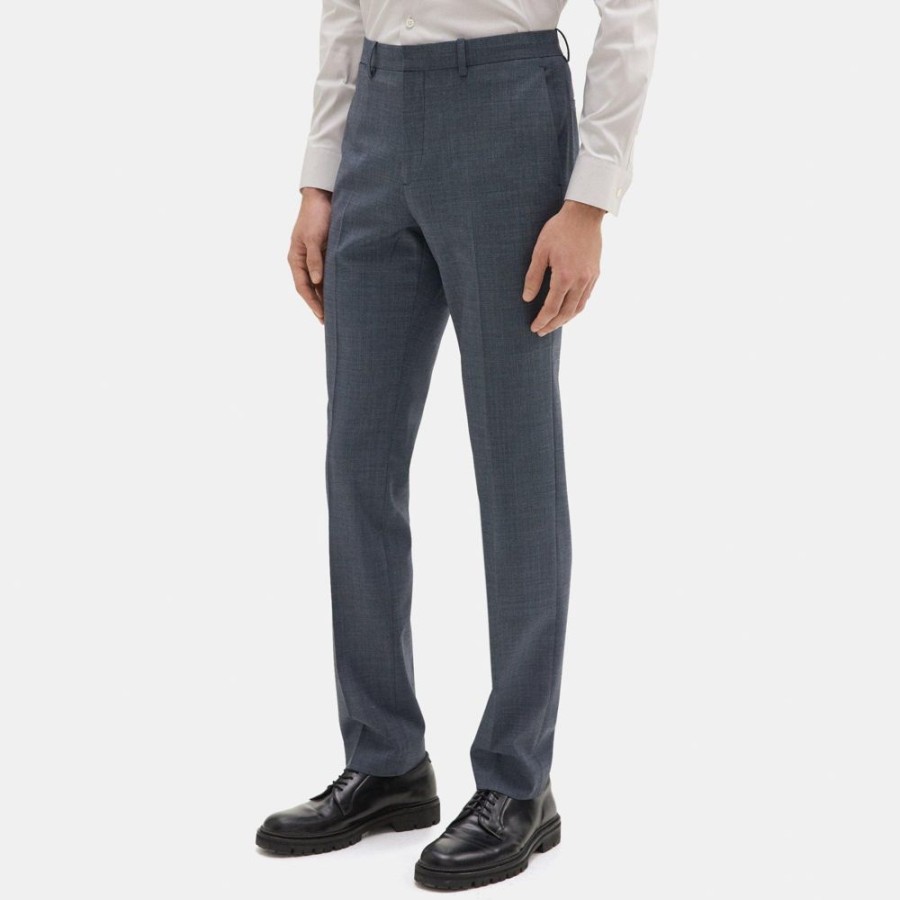 Men Theory Outlet | Slim-Fit Suit Pant In Wool-Blend Melange Navy