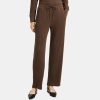 Women Theory Outlet | Easy Sweatpant In Waffle Knit Cotton Brownstone