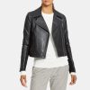 Women Theory Outlet | Moto Jacket In Leather Black