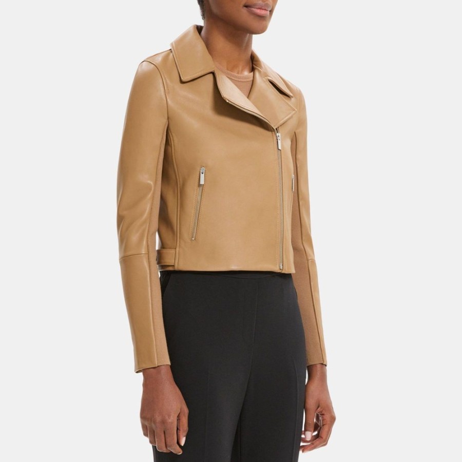 Women Theory Outlet | New Moto Jacket In Leather