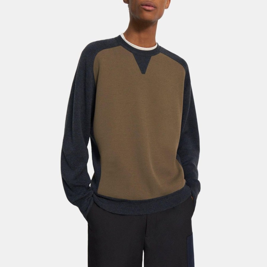 Men Theory Outlet | Knit Combo Sweatshirt